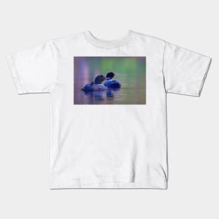 Morning outing - Common loon Kids T-Shirt